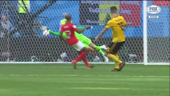 Jordan Pickford se estiró para impedir que la definición de volea de Meunier atravesara la línea de meta. Su intervención fue más que plausible. (Foto: captura de video)