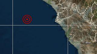 Sismo de magnitud 3.6 fue sentido esta noche en Cañete
