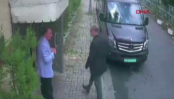 Jamal Khashoggi: Canal turco difunde imágenes del periodista saudí justo antes de su desaparición. (AFP).