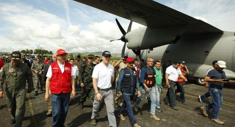 Salvador del Solar llega a Tarapoto acompañado del ministro de Vivienda, Miguel Estrada.(Foto: PCM)