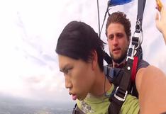 YouTube: Joven paracaidista se desmaya en salto al vacío (VIDEO)