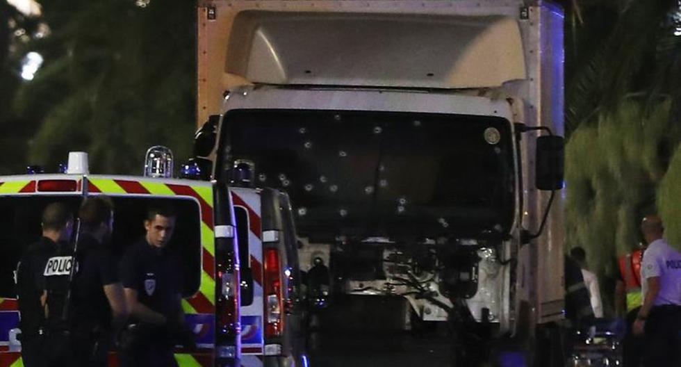 Así quedó el camión de Mohamed Boulhel tras el atetando en Niza (Foto: AFP)