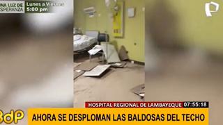 Lambayeque: se desploma techo de área COVID-19 en hospital regional | VIDEO 