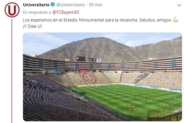 Universitario de Deportes sugirió el Estadio Monumental para una posible revancha.