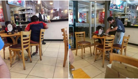 Dueño de bar invitó a comer a dos niños que pedían dinero