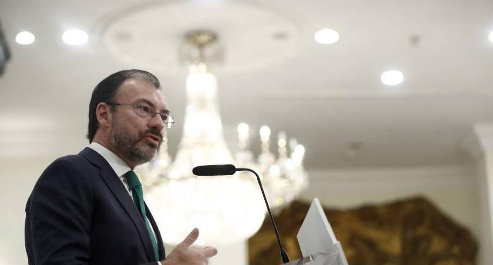 Luis Videgaray, secretario de Relaciones Exteriores de M&eacute;xico, habl&oacute; en Madrid sobre la construcci&oacute;n del muro en la frontera com&uacute;n. (Foto: EFE)