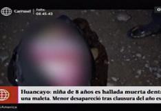 Huancayo: aparece cadáver de niña de 8 años dentro de una maleta
