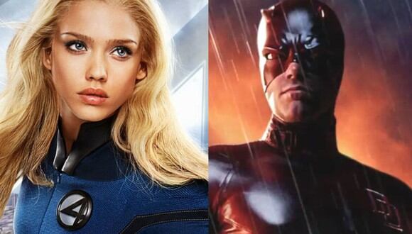 Jessica Alba fue Sue Storm en "Los Cuatro Fantásticos" (2005) y Ben Affleck fue Matt Madox en "Daredevil" del 2003 (Foto: 20 Century Fox)