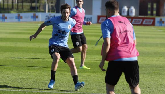 Uruguay seguirá sus trabajos este miércoles con un entrenamiento a doble turno. (Foto: Twitter @Uruguay)