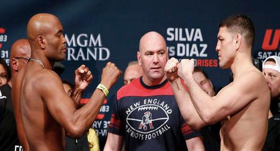 Anderson Silva Nick Díaz, protagonistas del UFC 183. (Foto: UFC)