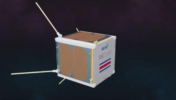 El satélite tipo CubeSat1U fue desarrollado para ayudar a científicos costarricenses a reunir información sobre los esfuerzos que realiza el país para mitigar las emisiones de carbono. (Foto: captura)