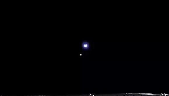La Tierra y la Luna vistas por Chang'e 5 desde el punto 1 de Lagrange entre el Sol y la Tierra. (CNSA / CLEP)
