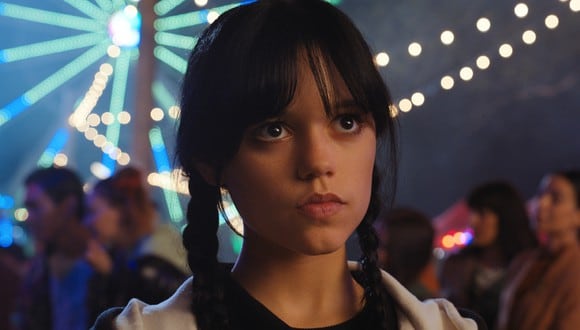Jenna Ortega como Merlina Addams en una de las escena de "Wednesday" (Foto: Netflix)