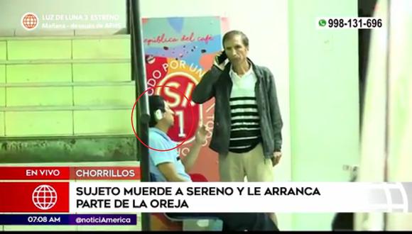 Sereno de Chorrillos fue agredido en la playa La Herradura. (Foto: América Noticias)