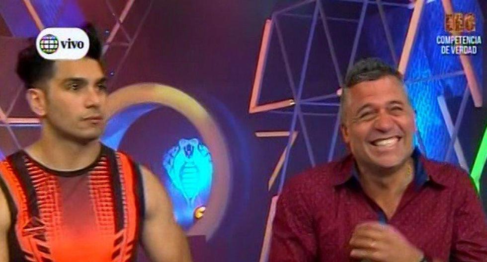 Mathías Brivio estalla de risa tras las palabras de Rafael Cardozo en Esto es Guerra. (Foto: Captura América TV)