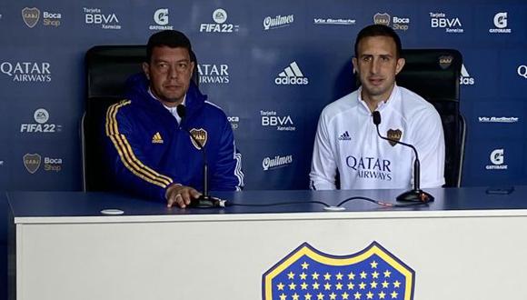 Sebastián Battaglia y Carlos Izquierdoz aclaran el episodio con Juan Román Riquelme. (Foto: Twitter)