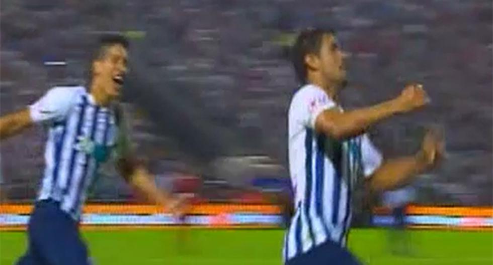 A los 80 minutos, Luis Aguiar puso el gol del 2-0 de Alianza Lima para cerrar la victoria ante Universitario de Deportes, en el primer clásico del año. (Foto: Captura - Gol Perú)