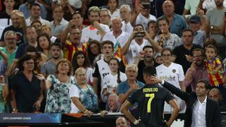 Juventus vs. Valencia: Cristiano Ronaldo salió entre lágrimas e hinchas españoles se burlaron | VIDEO