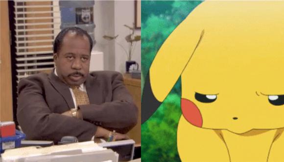 Stanley Hudson con brazos cruzados y rostro aburrido y Pikachu triste son los GIFs más populares del año. (Foto: Composición)