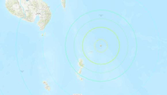 Epicentro del terremoto en Filipinas. (Foto: USGS)