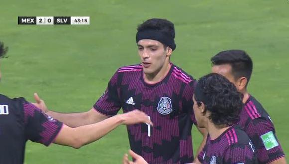 Gol de Raúl Jiménez para el 1-0 de México vs. El Salvador. (Captura: ESPN)