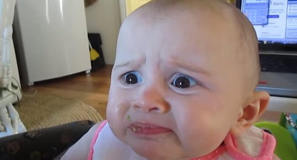 La adorable reacción del bebé. (Foto: Captura)