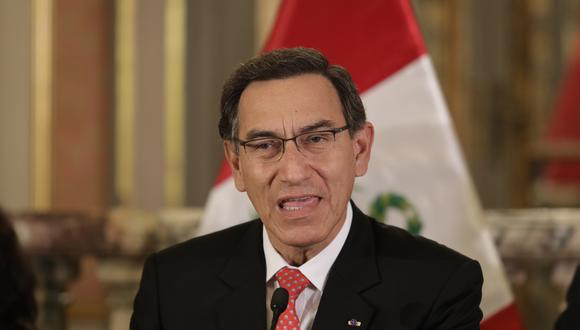 El presidente Martín Vizcarra respondió a las declaraciones de Pedro Olaechea. (Foto: Anthony Niño de Guzmán / GEC)