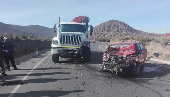 Accidente de tránsito se registró en el sector Pampa Cuellar, en Moquegua. (Foto: Radio Americana)
