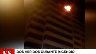 San Isidro: esposos resultaron heridos tras incendiarse su departamento | VIDEO
