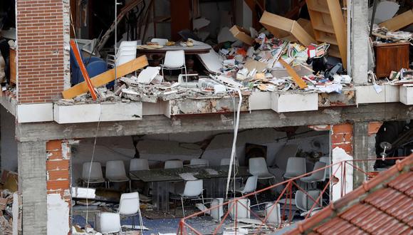 Imagen referencial. Vista de los daños ocasionados tras la explosión registrada ayer en el número 98 de la calle Toledo, en el distrito de la Latina en Madrid (España). (EFE/J.J. Guillén).