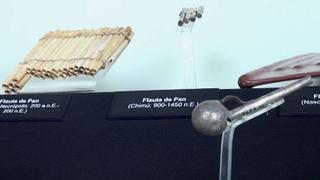 Instrumentos musicales precolombinos son exhibidos en museo