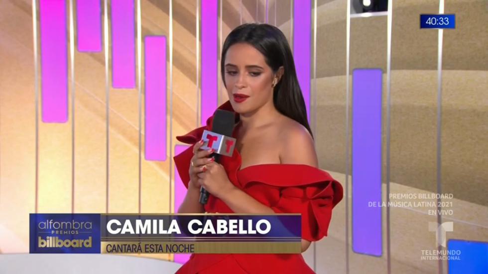 Camila cabello in conversation with Telemundo. Capture: Telemundo.
