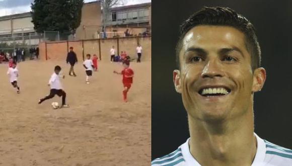 El hijo de Cristiano Ronaldo parece ser tan bueno como su papá. (Foto: Facebook)
