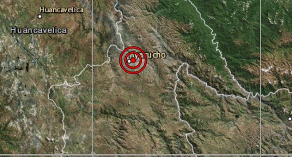 El movimiento telúrico se produjo a las 00:53 horas del lunes. Su epicentro fue ubicado a 3 kilómetros al este del distrito de Ayacucho, en Huamanga.