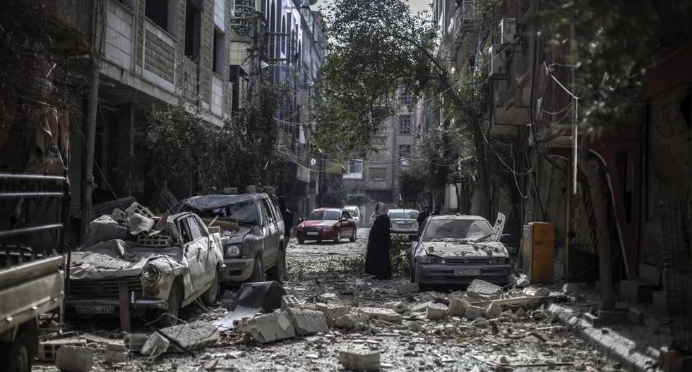 Bombardeos en Douma, Siria. (Foto: EFE) | Referencial