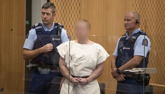 Foto de Brenton Tarrant, presunto autor del ataque contra dos mezquitas en Nueva Zelanda, durante su comparecencia ante el Tribunal de Distrito de Christchurch. (Foto: AFP)