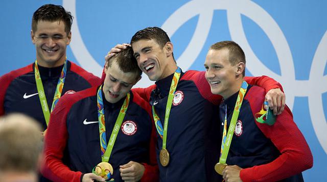 Michael Phelps y su celebración por presea de oro en Río 2016 - 6