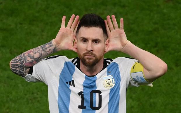 Lionel Messi y su celebración (Foto: AFP)