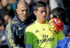 James Rodríguez desobedece a Zinedine Zidane durante Real Madrid vs Sporting Gijón