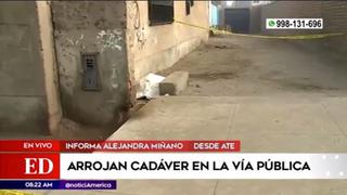 Arrojan cadáver en una calle de Ate y dejan aterrador mensaje: “A quien esté robando le va a pasar lo mismo” 