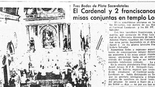 En 1964 la Iglesia de los Descalzos fue escenario de una inusual misa oficiada por tres sacerdotes al mismo tiempo