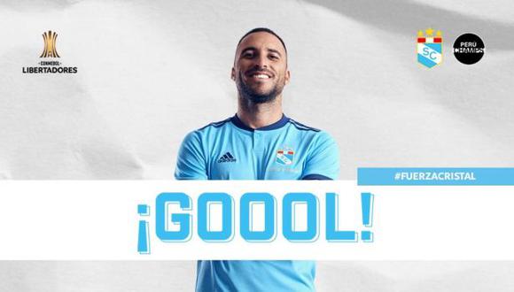 Emanuel Herrera anotó su primer gol en la Copa Libertadores con Sporting Cristal. (Foto: Sporting Cristal)