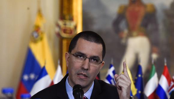 Canciller Jorge Arreaza asegura que en Venezuela no hay crisis humanitaria. (AFP).