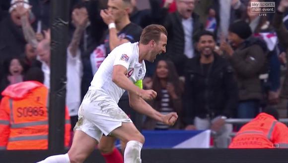 Harry Kane rompió su sequía goleadora con Inglaterra; la peor de su carrera. Ante Croacia, anotó la conquista más importante de los 'Tres Leones' en la UEFA Nations League. (Foto: captura de video)