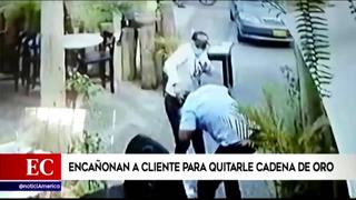 Surco: ladrón armado roba cadena de oro a cliente de restaurante