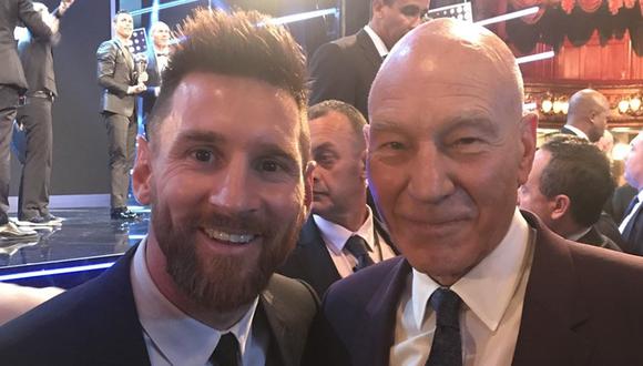 Patrick Stewart sobre encuentro con Messi: ¡Conocí a Dios esta noche!