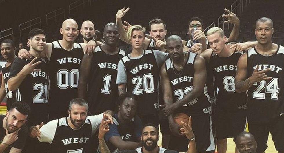 Justin Bieber, Kanye West y el resto de invitados, disfrutaron de un partido de baloncesto por su cumpleaños número 38. (Foto: I