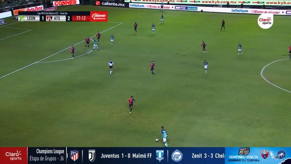 Gol de Ángel Mena para el 2-2 de León vs. Atlas (Claro Sports)
