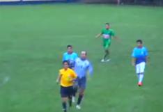 Copa Perú: Terrible patada voladora de arquero al árbitro (VIDEO)