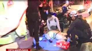 La Victoria: policía herido tras impactar motocicleta con un bus interprovincial | VIDEO